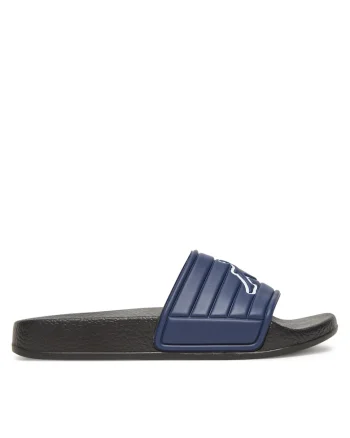 Slapi copii,  albastru/negru, material sintetic