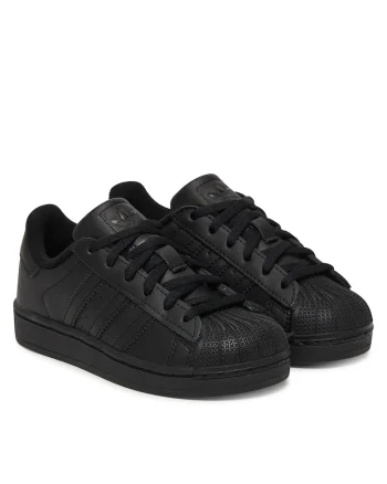 Pantofi sport copii,  cu siret, piele ecologica, negru