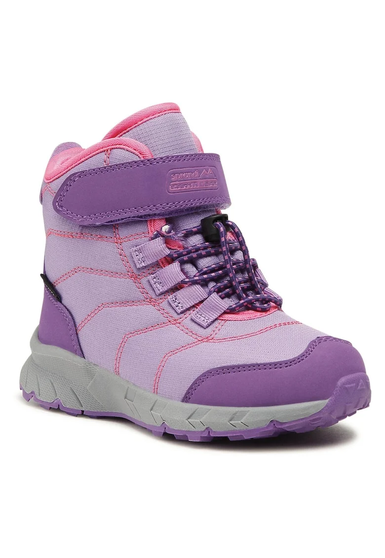 Ghete copii,  model similar adulti, violet, material textil, sistem Velcro