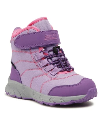 Ghete copii,  model similar adulti, violet, material textil, sistem Velcro