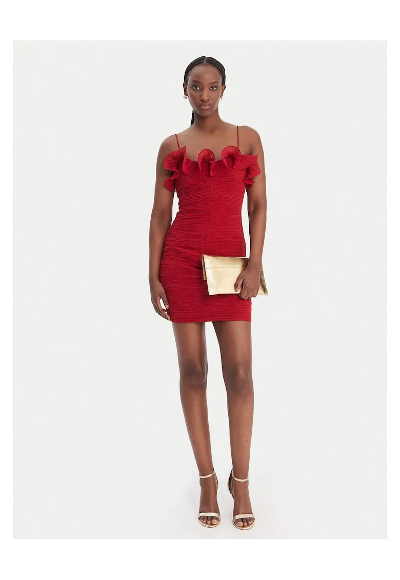 Rochie de cocktail,  rosie, poliester