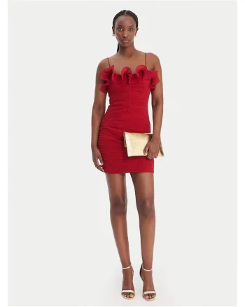 Rochie de cocktail,  rosie, poliester