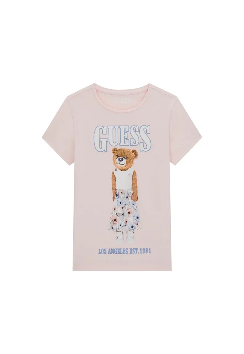 Tricou copii,  bumbac, roz, 95% bumbac, 5% elastan,