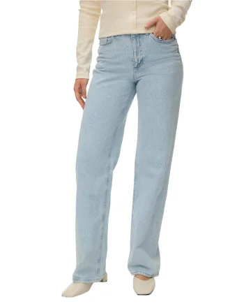 Blugi de dama,  fermoar, albastru, bumbac/bumbac organic/elastan