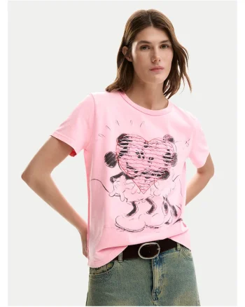 Tricou dama,  bumbac, roz