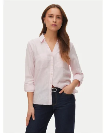 Camasa dama,  roz, 52% poliester reciclat, 48% bumbac