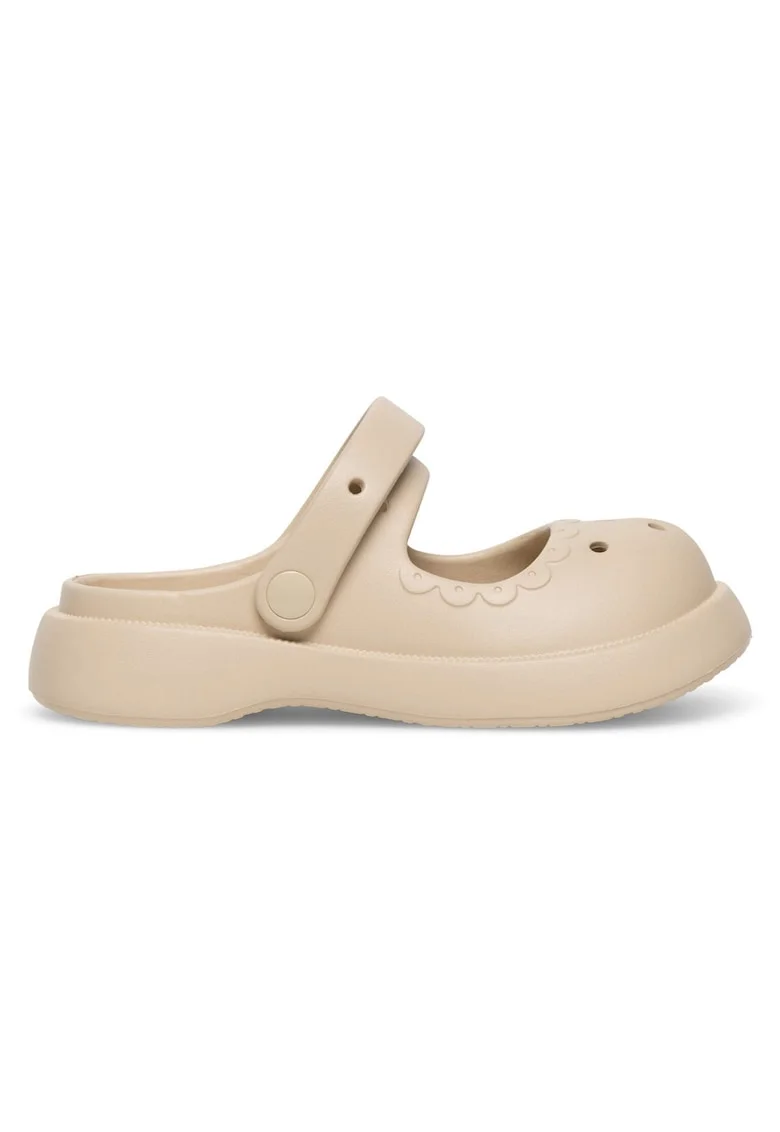 Slapi copii,  casual, bej, material sintetic