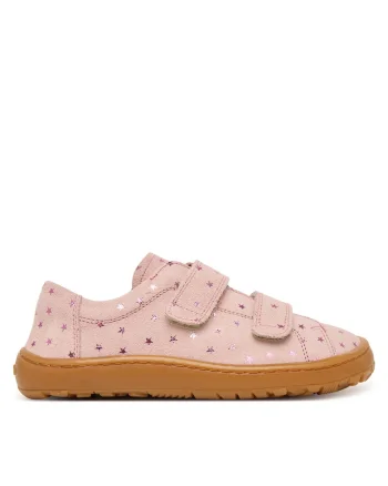Pantofi copii,  piele naturala, roz, cu inchidere velcro
