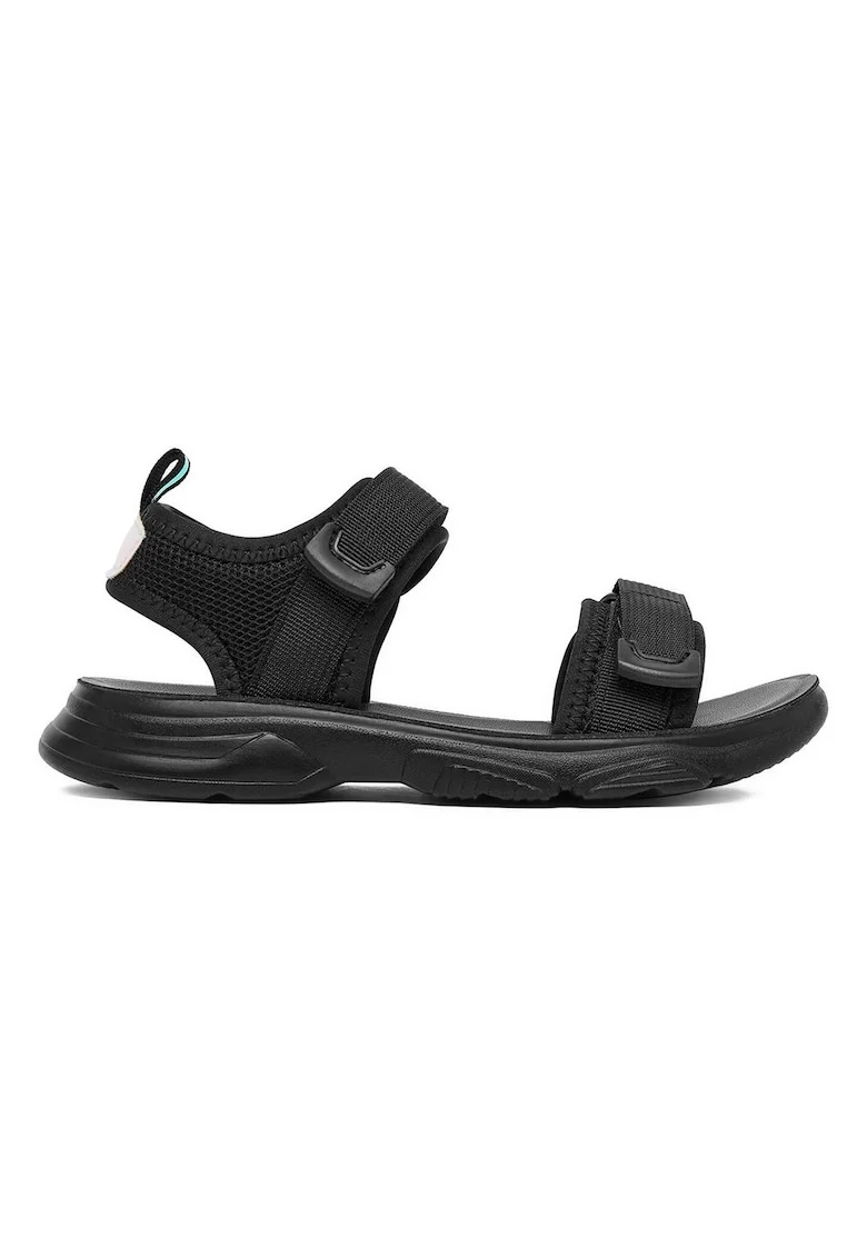 Sandale copii,  negru, textil, sistem inchidere Velcro