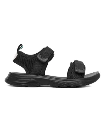 Sandale copii,  negru, textil, sistem inchidere Velcro