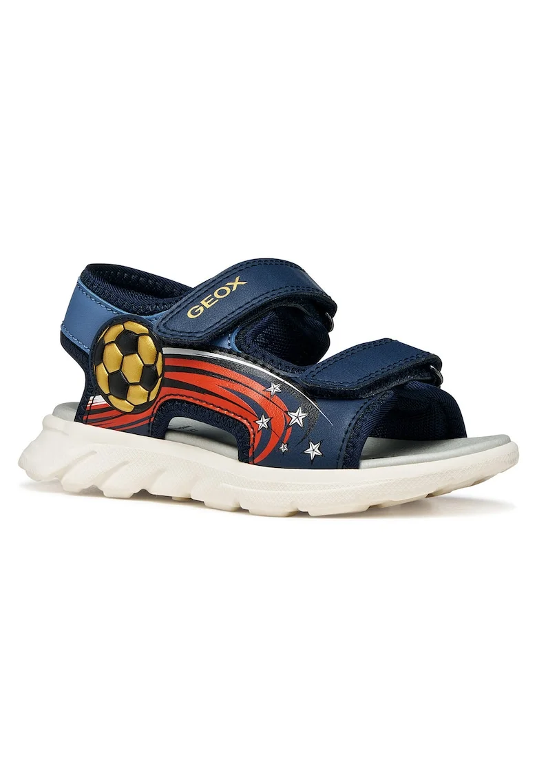 Sandale copii,  piele ecologica, albastru, sistem inchidere Velcro