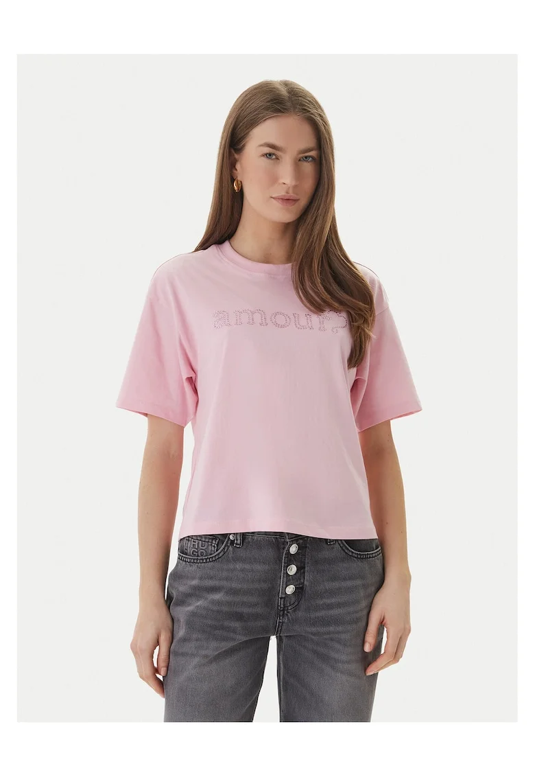 Tricou dama  bumbac organic, roz