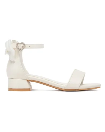 Sandale Fete,  piele ecologica, alb