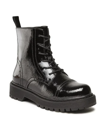 Ghete fete,  piele ecologica, negru, fermoar,