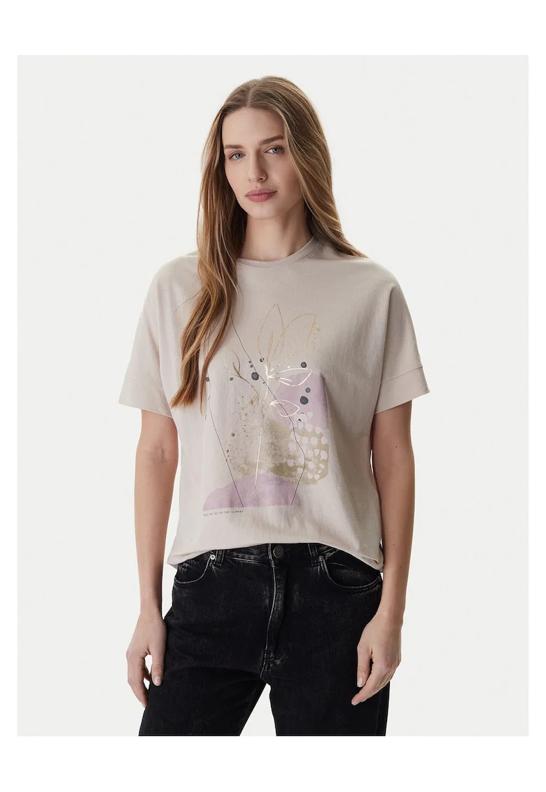Tricou dama,  gri, viscoza/nylon