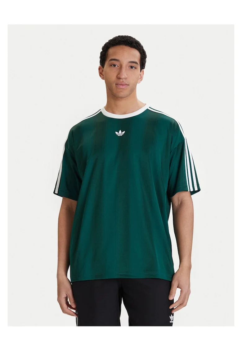 Tricou barbati,  dungi, verde, poliester reciclat,