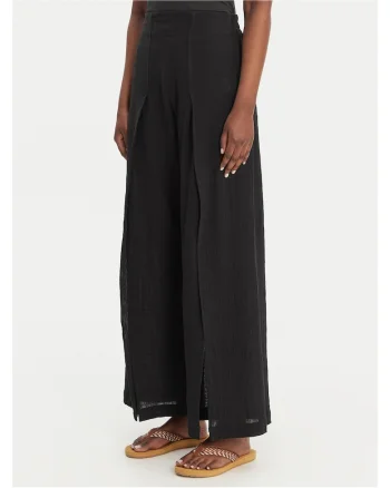 Pantaloni dama,  bumbac, negru