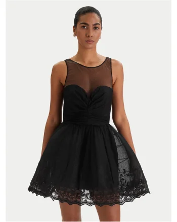 Rochie de cocktail  neagra, poliamida