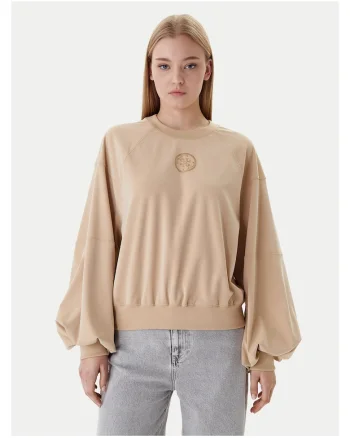 Bluza dama,  66% viscoza, 26% poliamida, 8% elastan, bej, Bej