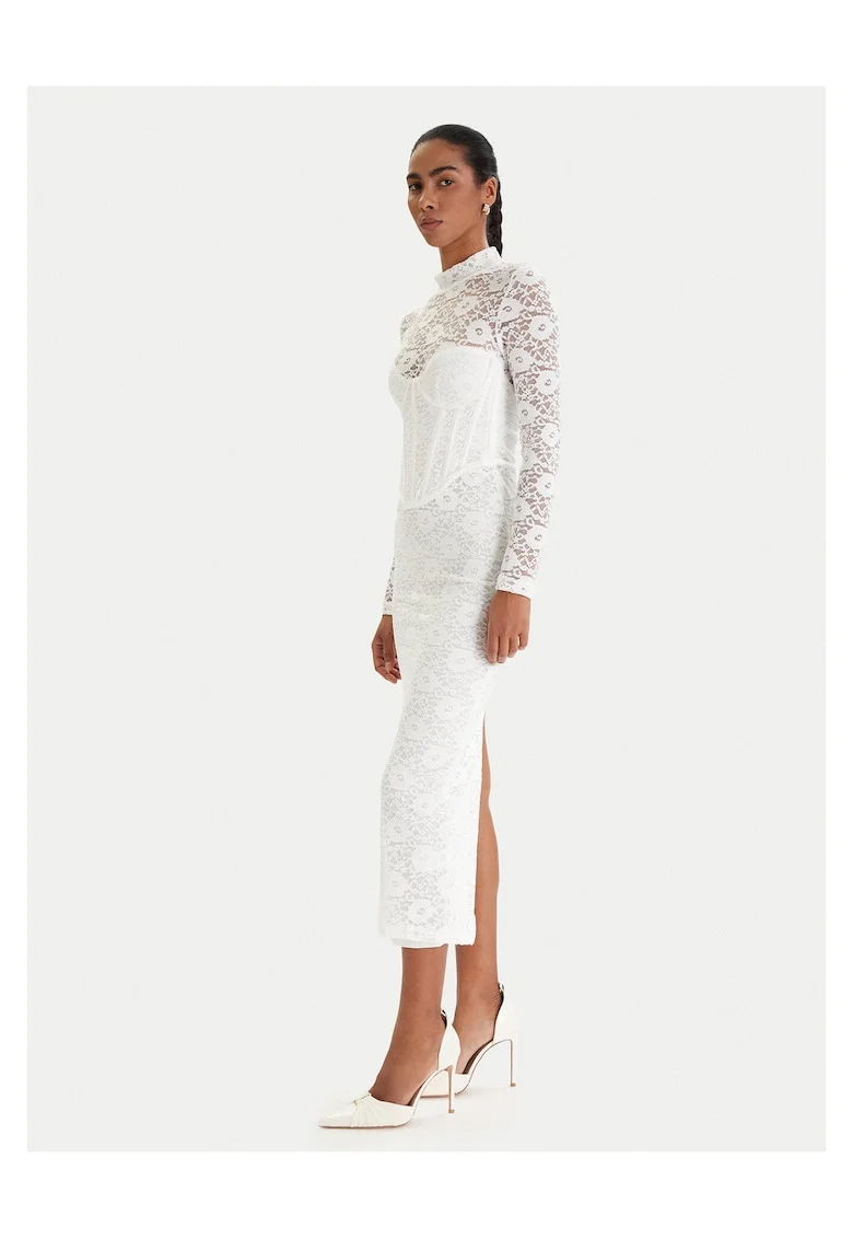 Rochie de cocktail  alb, poliamida