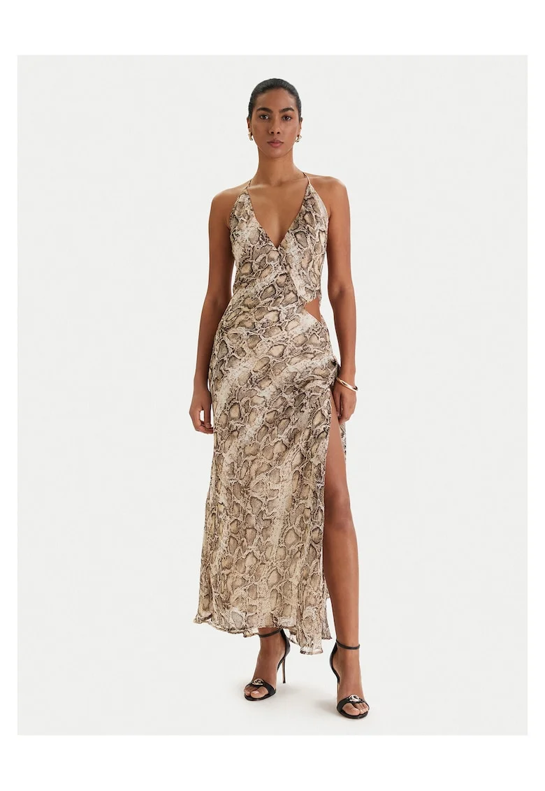 Rochie de cocktail,  bej, poliester