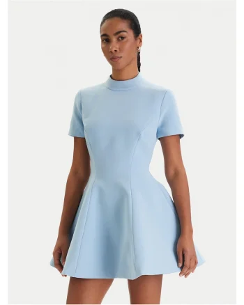 Rochie de cocktail  poliester, fermoar, albastru deschis