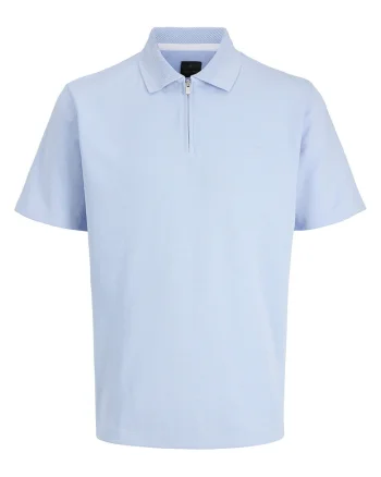 Tricou pentru barbati, jack jones, 42% poliester reciclat, 41% bumbac organic, 17% elastomultiester, Albastru deschis,