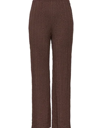 Pantaloni dama,  bumbac, maro