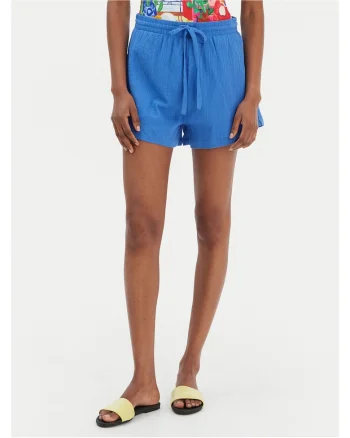 Pantaloni scurti dama,  bumbac, Albastru