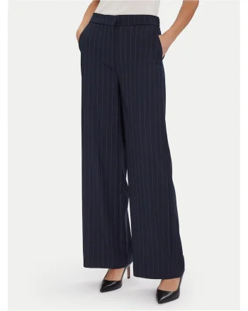 Pantaloni dama,  poliester, bleumarin
