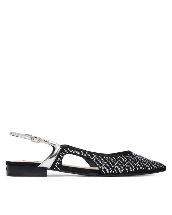 Balerini dama,  textil, negru