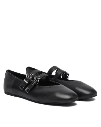 Balerini dama,  Negru, Piele naturala