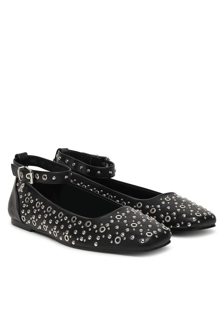 Balerini GWB23 .000.C0027S,  Piele ecologica, Negru/Argintiu