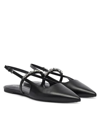 Balerini dama,  piele naturala, negru, elegant, durabil