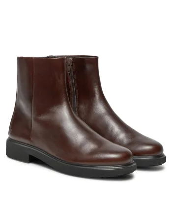 Botine femei,  piele naturala, maro, 35 EU,