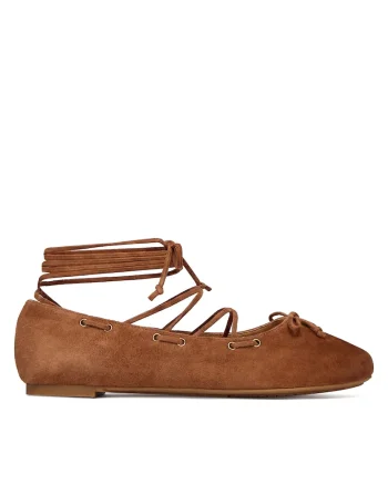 Balerini 40S6SHFP1S,  Piele naturala, Maro