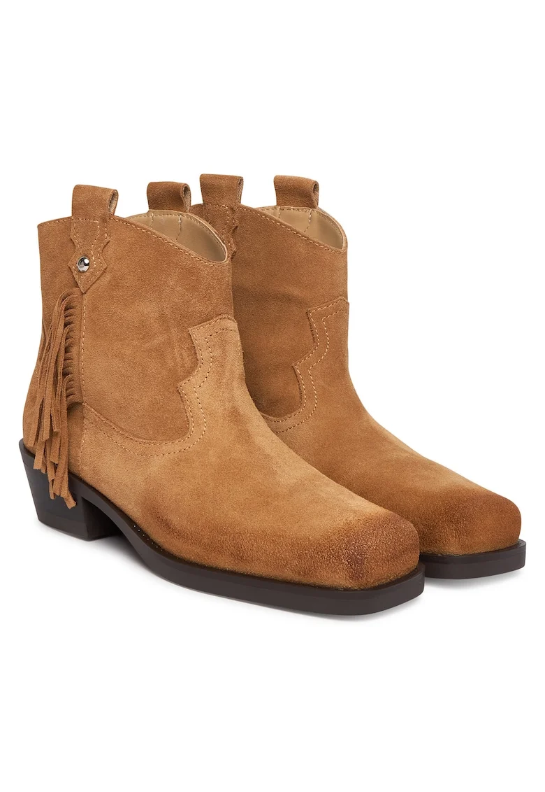 Botine  piele naturala, maro