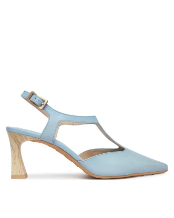 Pantofi dama,  clasic, albastru, piele naturala