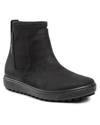 Botine de dama,  piele naturala, negru,