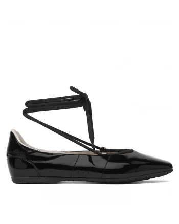 Balerini dama 8Z0123 L125,  Piele naturala, Negru