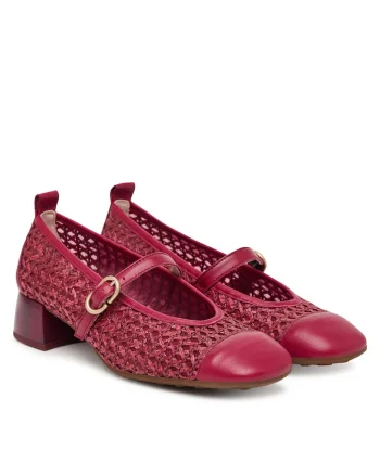 Pantofi dama,  piele ecologica, rosu