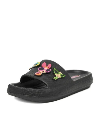 Slapi Fete,  plastic, negru