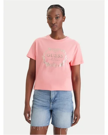 Tricou dama,  imprimeu, bumbac, roz