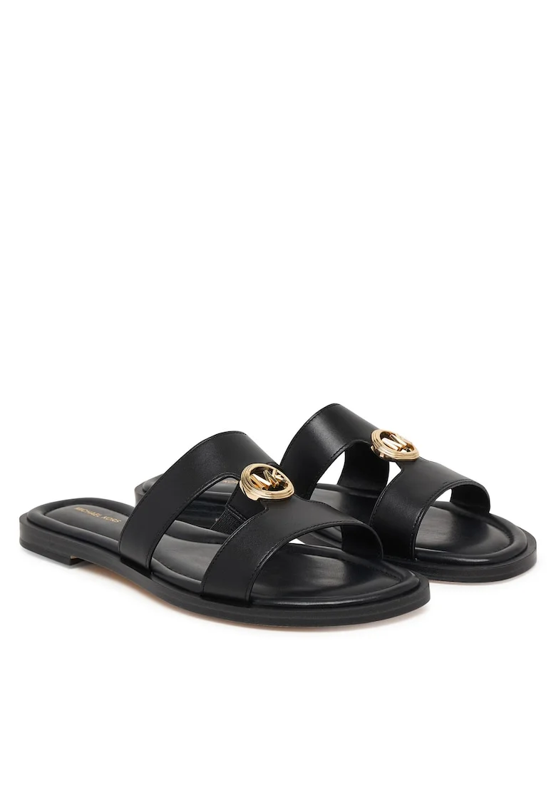 Papuci dama,  piele naturala, negru