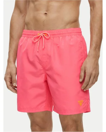 Costum de baie barbati,  poliester, roz, 95% poliester 5% elastan.