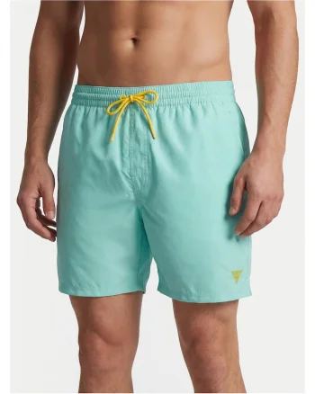 Costum de baie barbati,  turcoaz, poliester, cu captuseala elastan