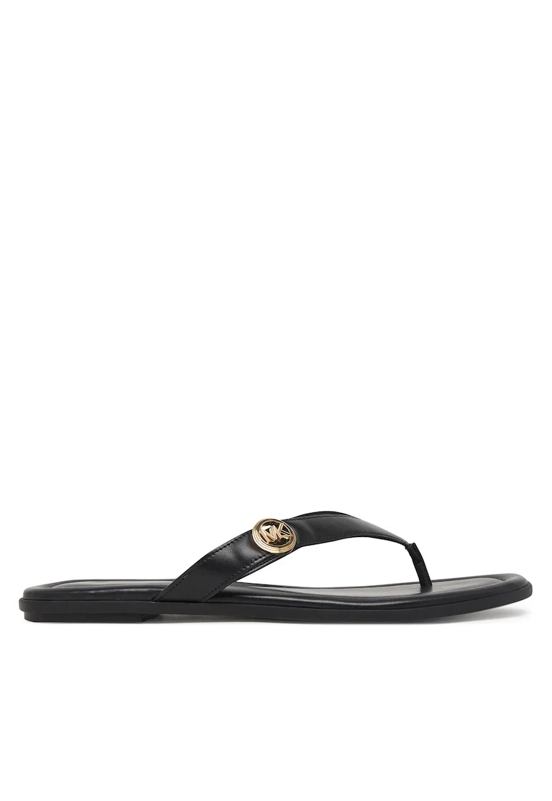 Slapi dama,  piele naturala, negru, design elegant