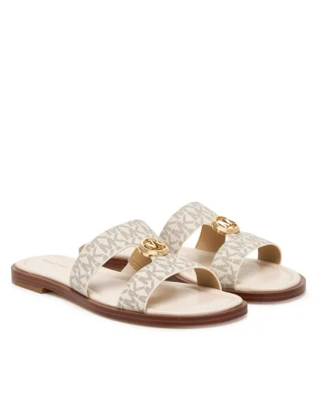 Papuci dama,  piele naturala, bej