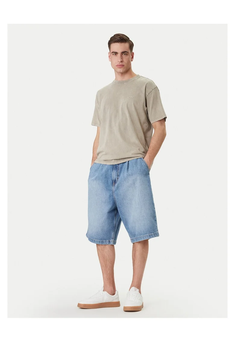 Pantaloni scurti Barbati,  bumbac, albastru