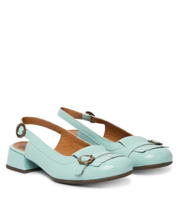 Pantofi dama,  piele naturala, verde menta